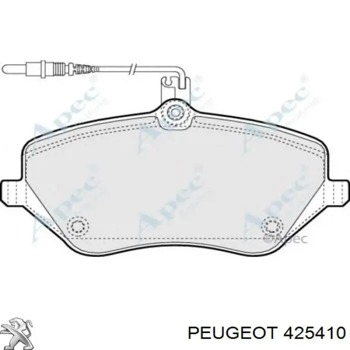 Передні тормозні колодки 425410 Peugeot/Citroen