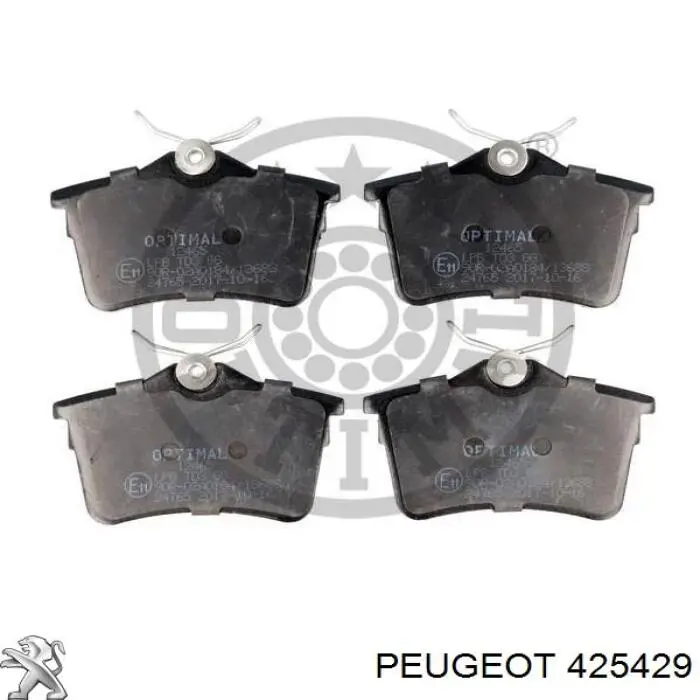 Задні гальмівні колодки Peugeot/Citroen 425429 ціна, від 17.19 USD