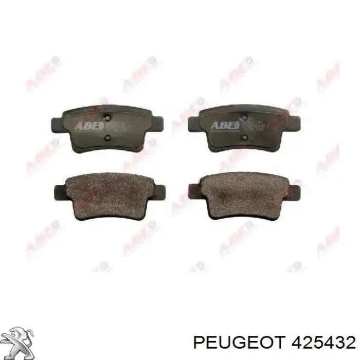 425432 Peugeot/Citroen колодки гальмові задні, дискові