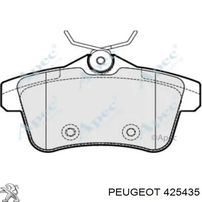 Задні гальмівні колодки Peugeot/Citroen 425435 ціна, від 27.48 USD