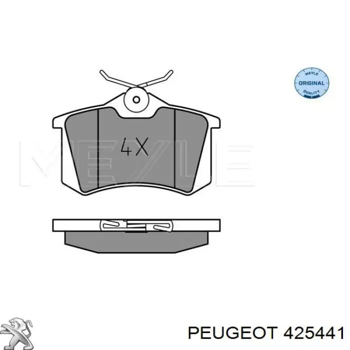 Купити 425441 Peugeot/Citroen Задні колодки