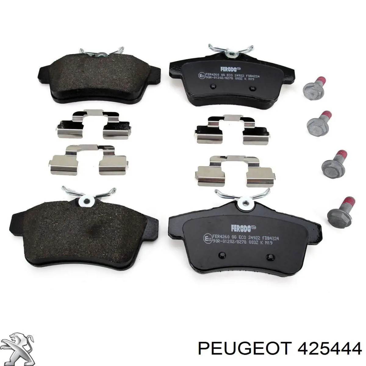 Задні гальмівні колодки 425444 Peugeot/Citroen