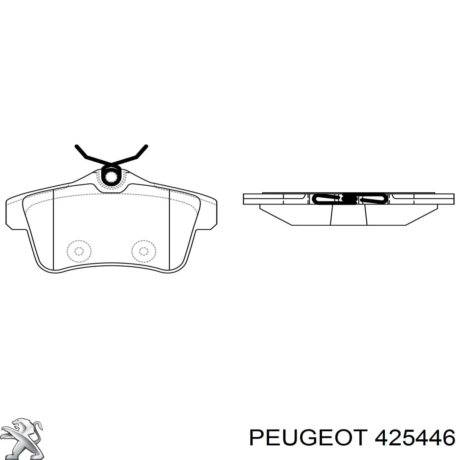 425446 Peugeot/Citroen Колодки гальмівні задні, дискові
