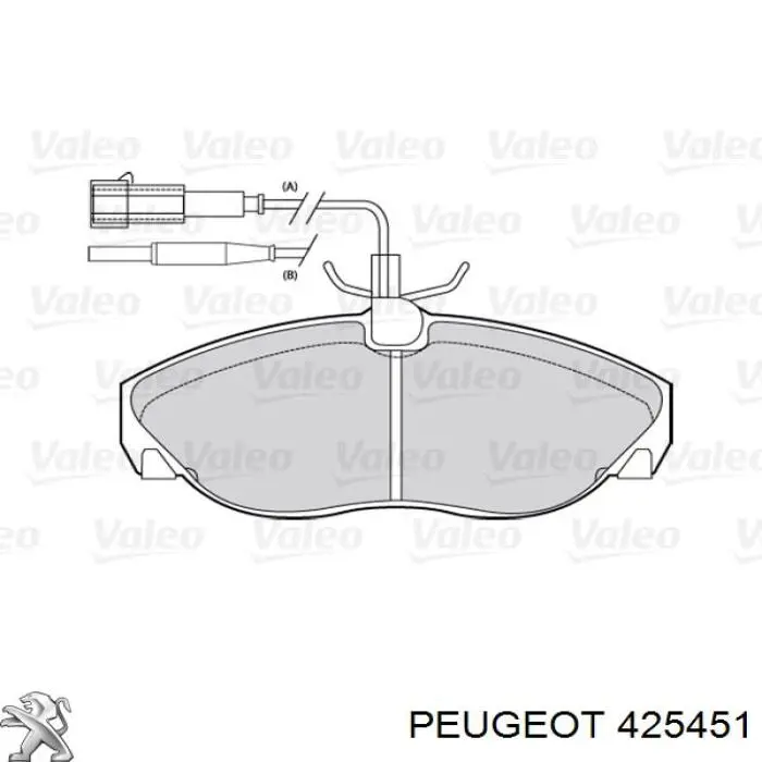 Гальмівні колодки Peugeot/Citroen 425451 ціна, від 19.06 USD