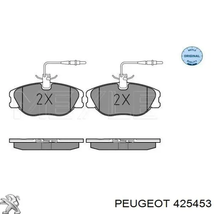 Гальмівні колодки Peugeot/Citroen 425453 ціна, від 17.91 USD