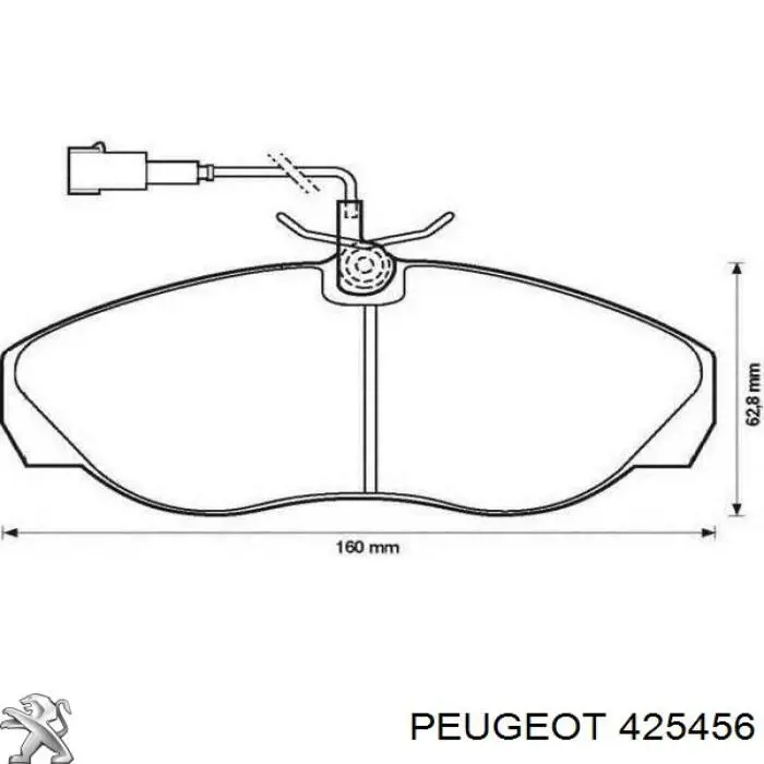 425456 Peugeot/Citroen колодки гальмівні передні, дискові