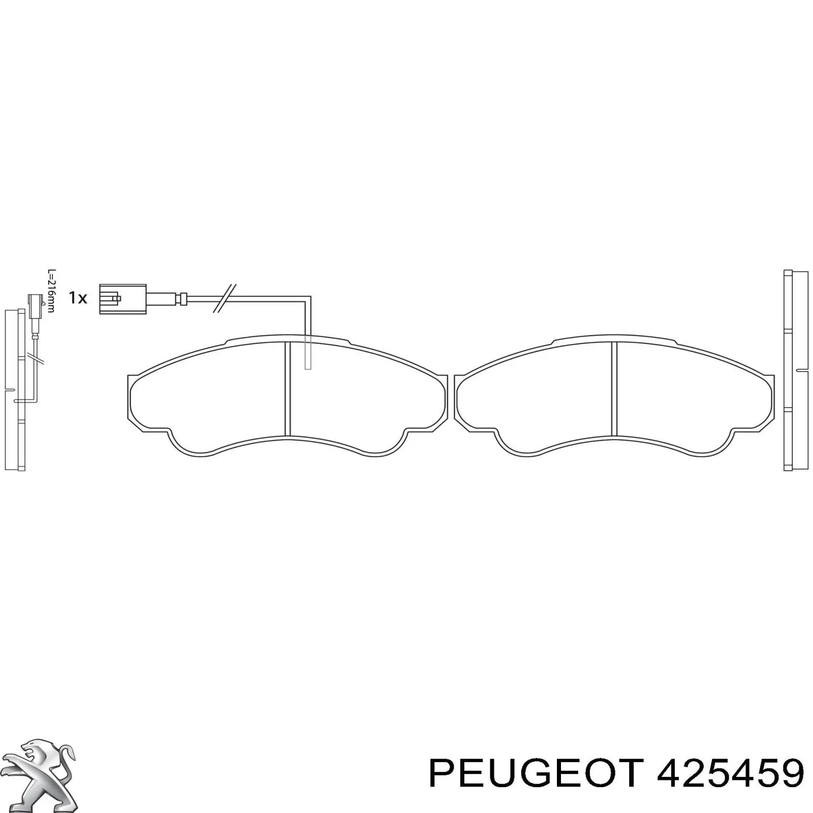 Гальмівні колодки Peugeot/Citroen 425459 ціна, від 21.71 USD