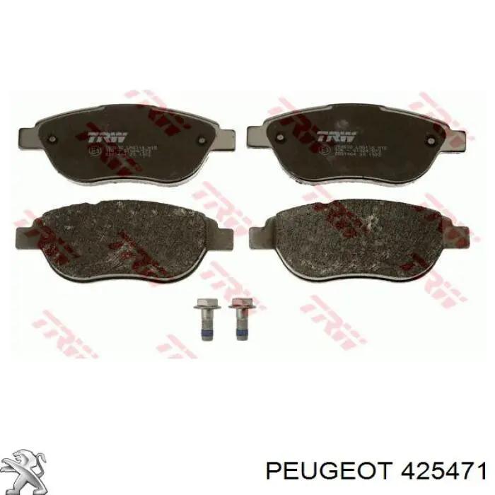 425471 Peugeot/Citroen колодки гальмівні передні, дискові