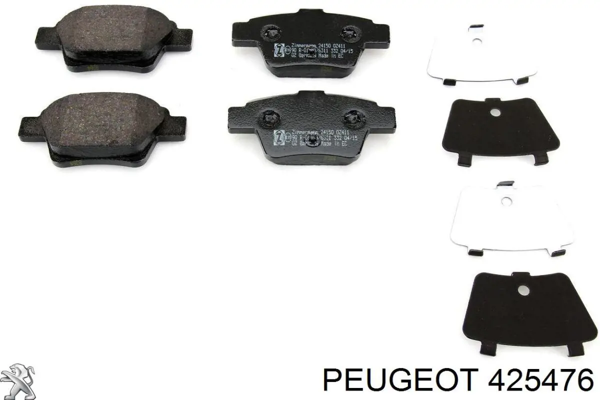 425476 Peugeot/Citroen Колодки гальмівні задні, дискові