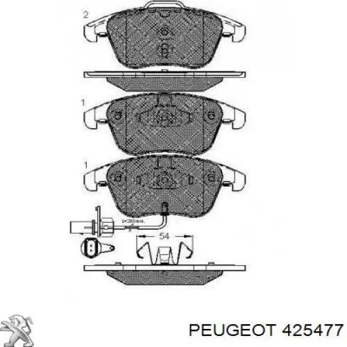 Передні тормозні колодки 425477 Peugeot/Citroen