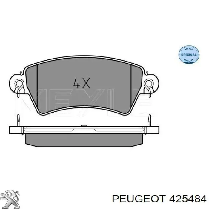 Гальмівні колодки Peugeot/Citroen 425484 ціна, від 29.07 USD