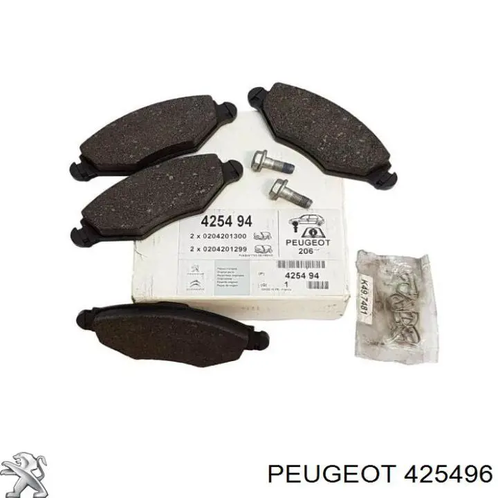 Купити 425496 Peugeot/Citroen Колодки гальмівні передні, дискові