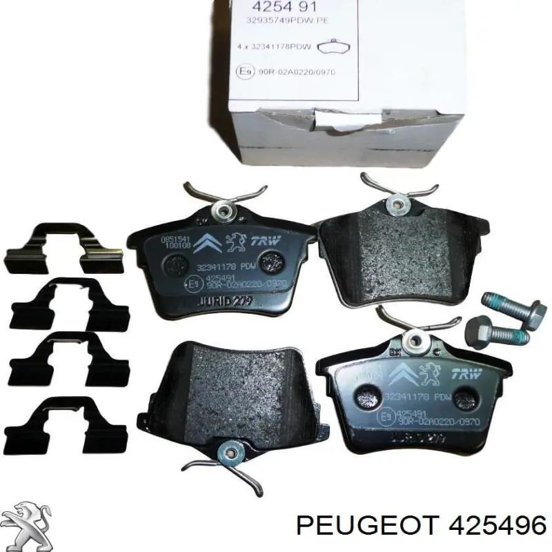 Передні тормозні колодки 425496 Peugeot/Citroen