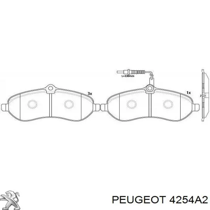 Передні тормозні колодки 4254A2 Peugeot/Citroen