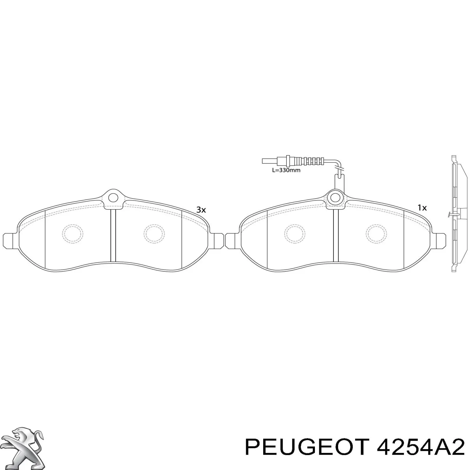Тормозні колодки Peugeot/Citroen 4254A2