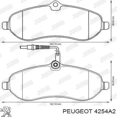 Гальмівні колодки Peugeot/Citroen 4254A2 ціна, від 22.83 USD