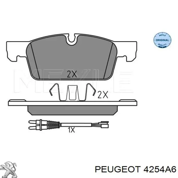4254A6 Peugeot/Citroen Передні гальмівні колодки