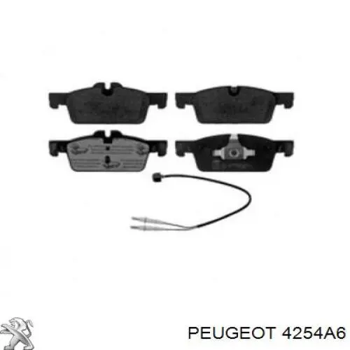 Гальмівні колодки Peugeot/Citroen 4254A6 ціна, від 37.28 USD