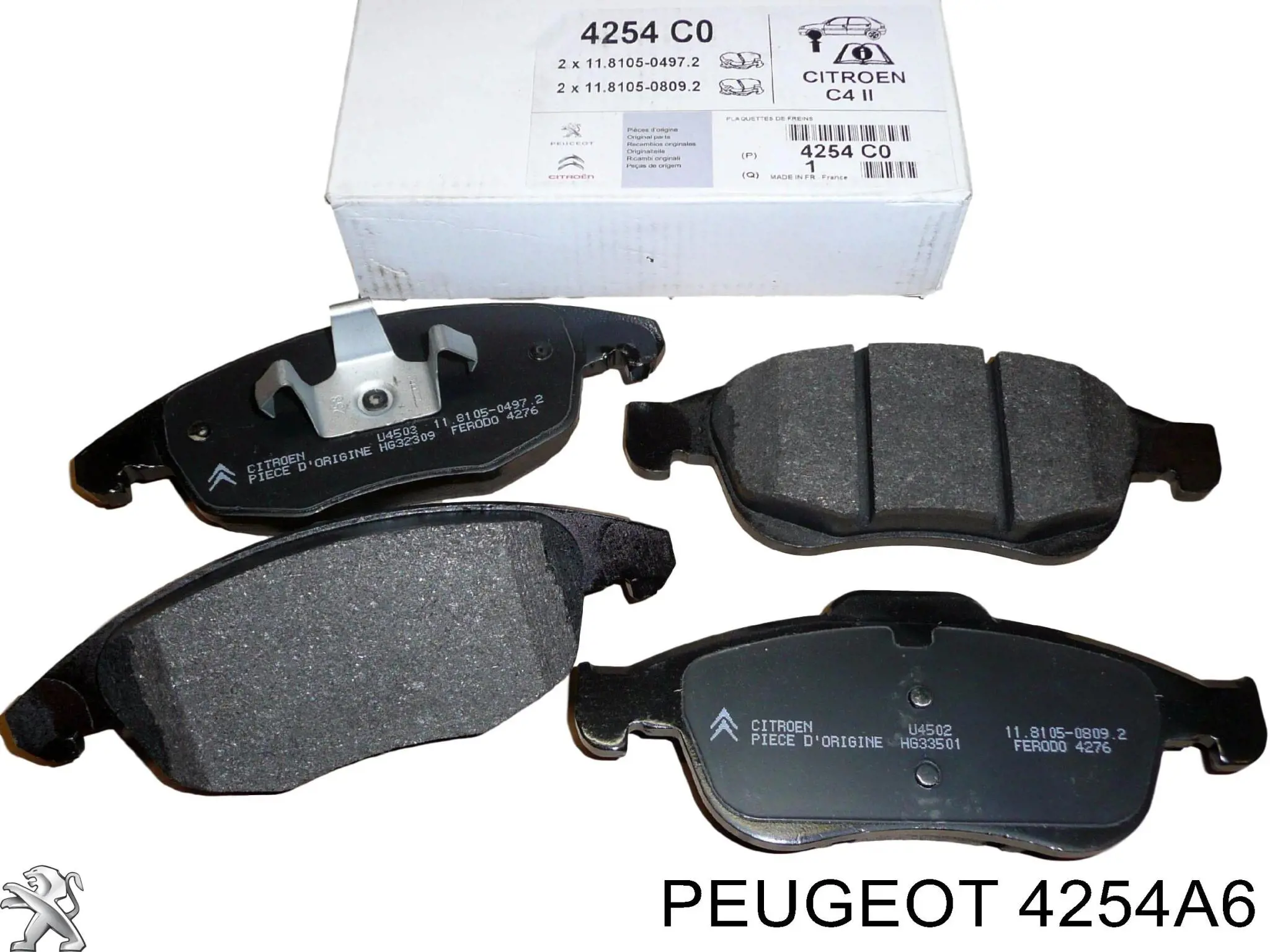 4254A6 Peugeot/Citroen Передні гальмівні колодки