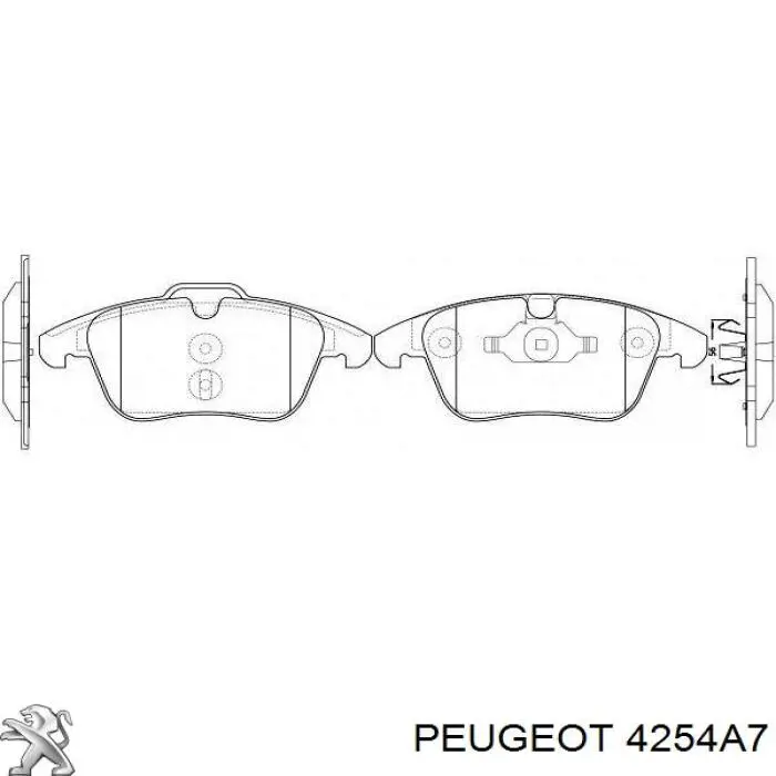 Передні тормозні колодки 4254A7 Peugeot/Citroen