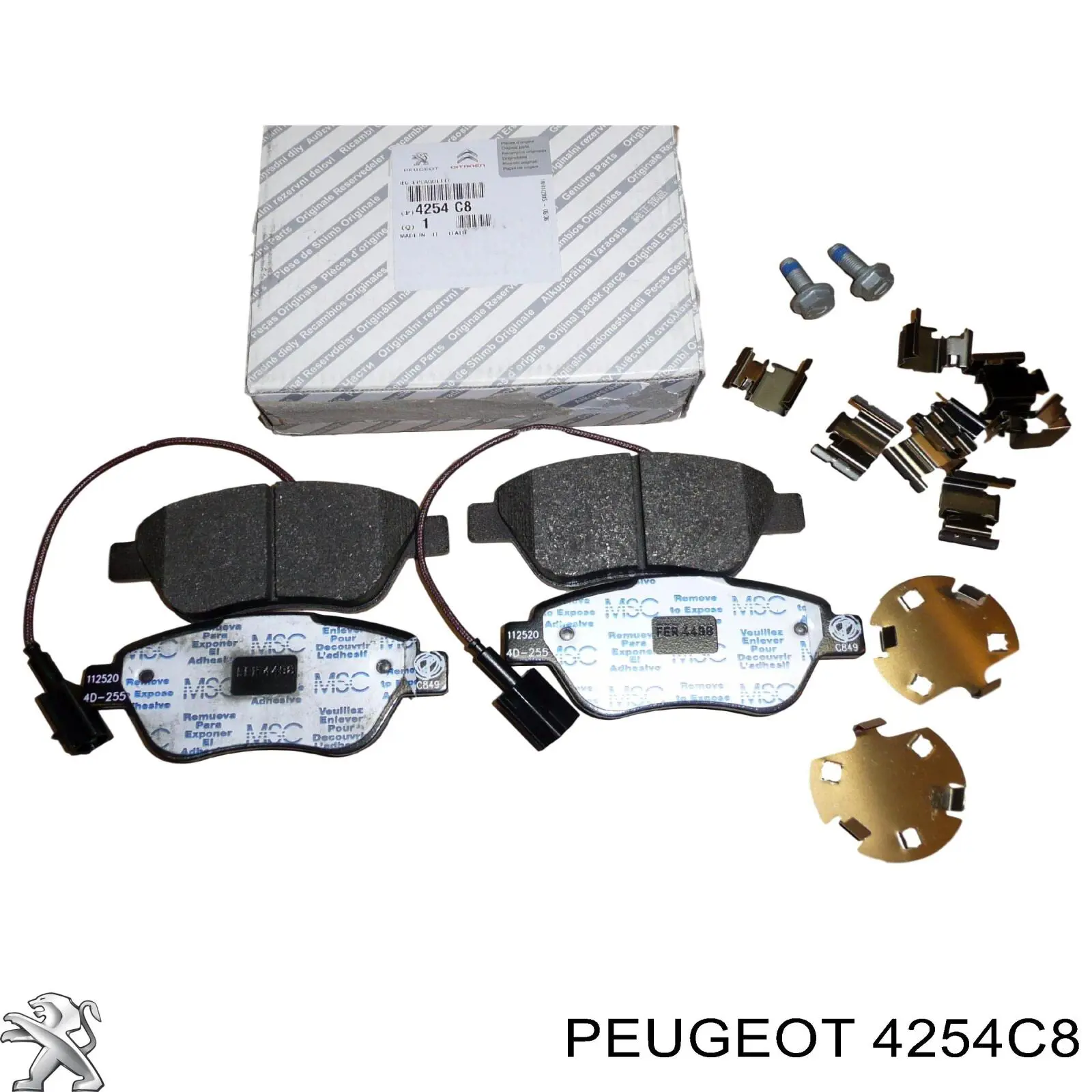 Купити 4254C8 Peugeot/Citroen Колодки гальмівні передні, дискові