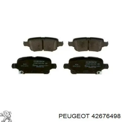 42676498 Peugeot/Citroen колодки гальмові задні, дискові