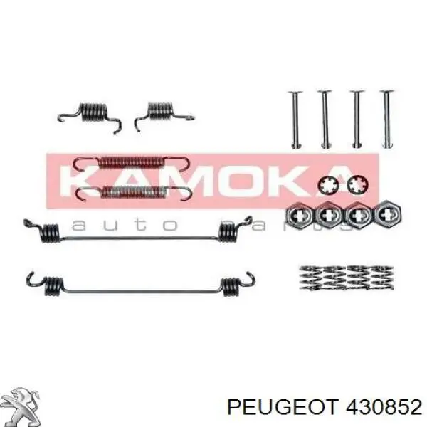 430852 Peugeot/Citroen монтажний комплект задніх барабанних колодок