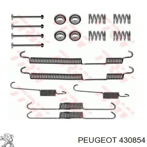Купити 430854 Peugeot/Citroen Монтажний комплект задніх барабанних колодок