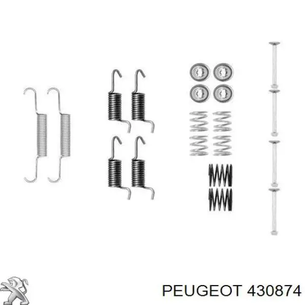 Монтажний комплект задніх барабанних колодок Peugeot/Citroen 430874 ціна, від 9.75 USD