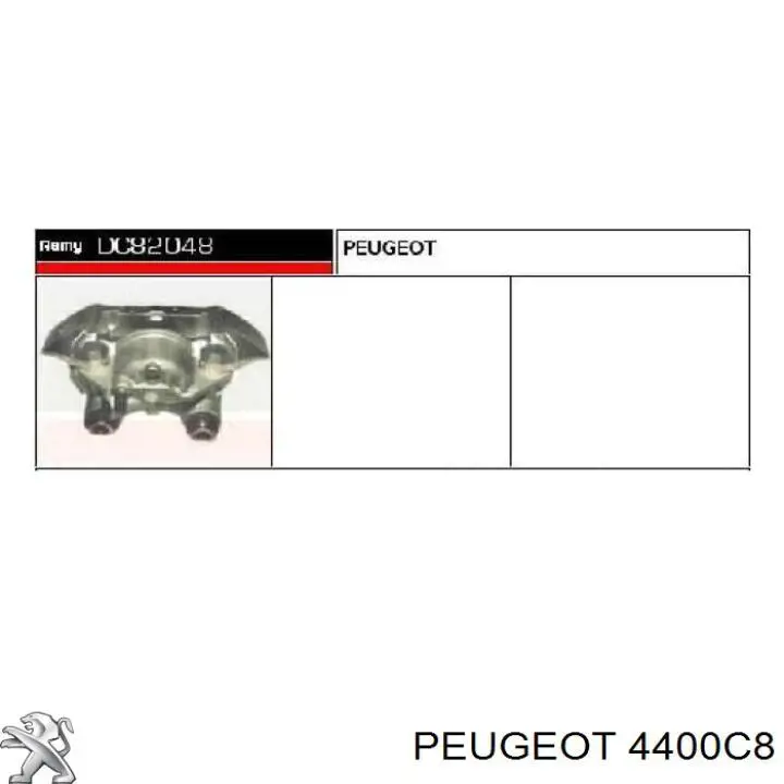 4400C8 Peugeot/Citroen Супорт гальмівний, передній, лівий