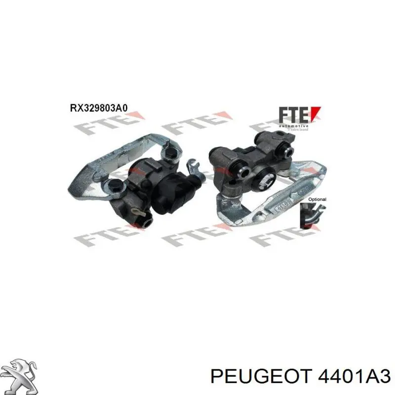 Купити 4401A3 Peugeot/Citroen Супорт задній правий
