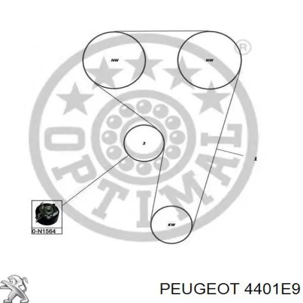 Супорт гальмівний передній правий 4401N1 Peugeot/Citroen