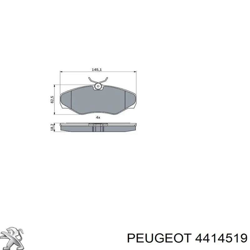 Колодки гальмівні передні, дискові 4414519 Peugeot/Citroen