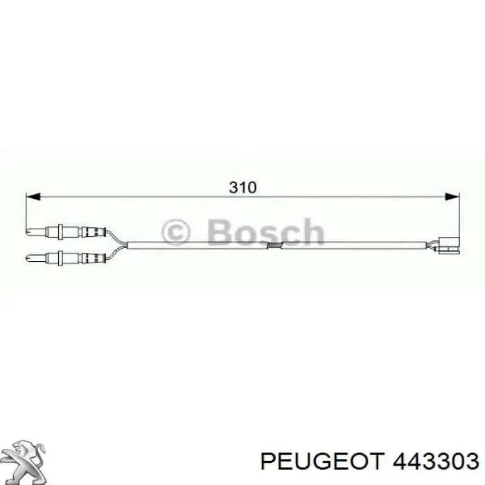 Датчик зносу гальмівних колодок, передній 443303 Peugeot/Citroen