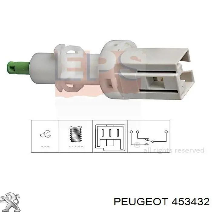 453432 Peugeot/Citroen Лягушка стоп-сигналу
