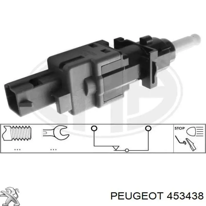 453438 Peugeot/Citroen датчик включення зчеплення