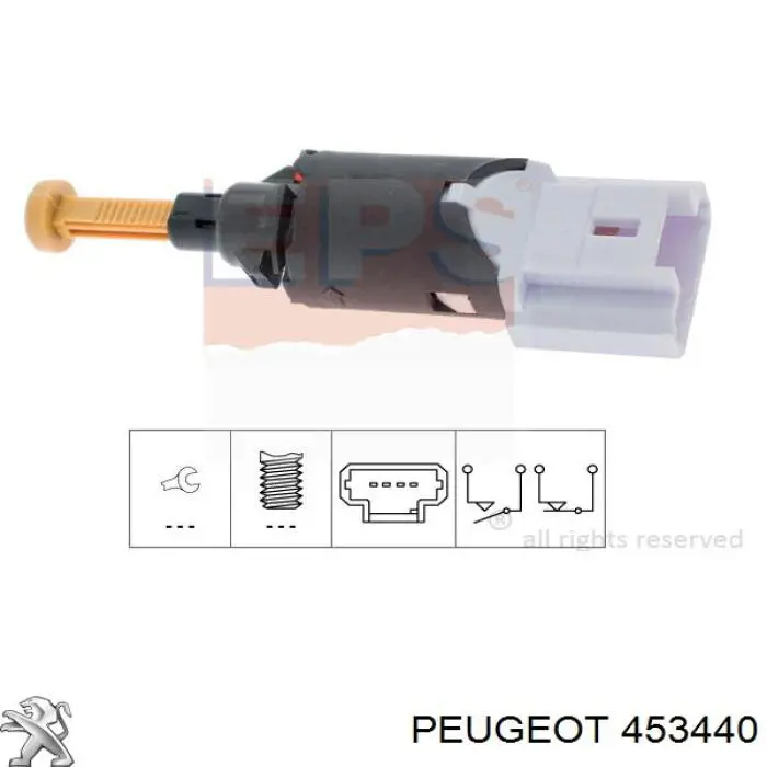 Купити 453440 Peugeot/Citroen Датчик педалі гальма