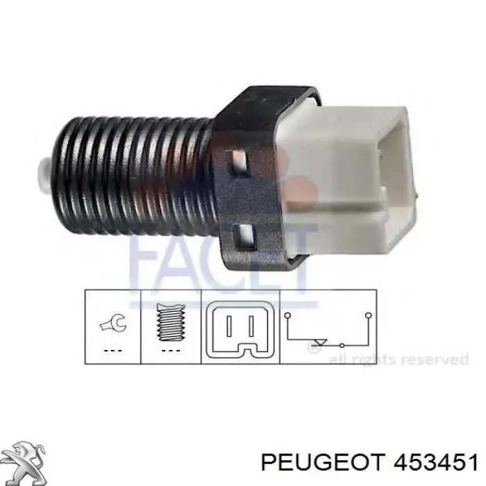 453451 Peugeot/Citroen датчик включення стопсигналу