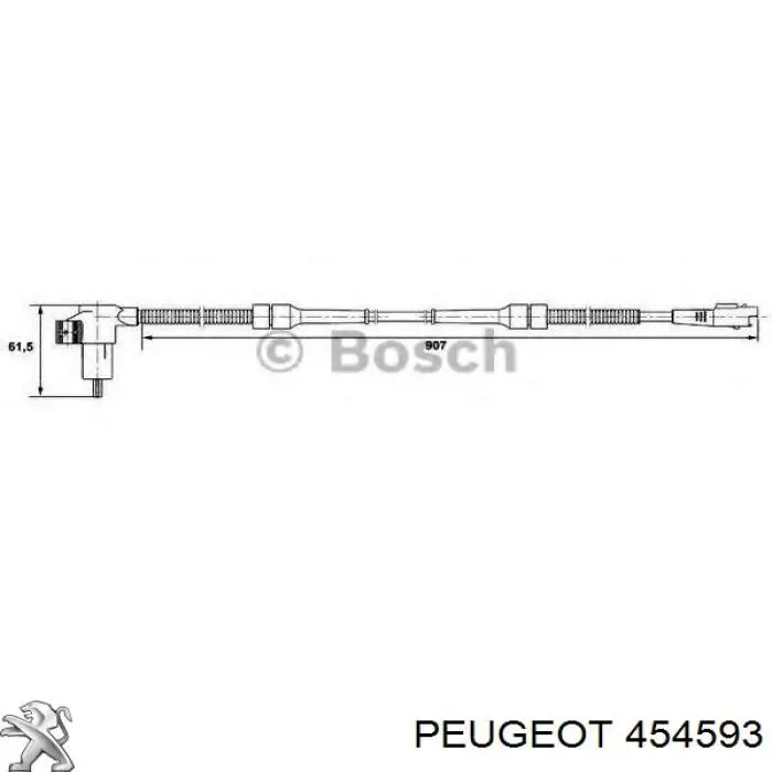 454593 Peugeot/Citroen Датчик АБС (ABS) задній