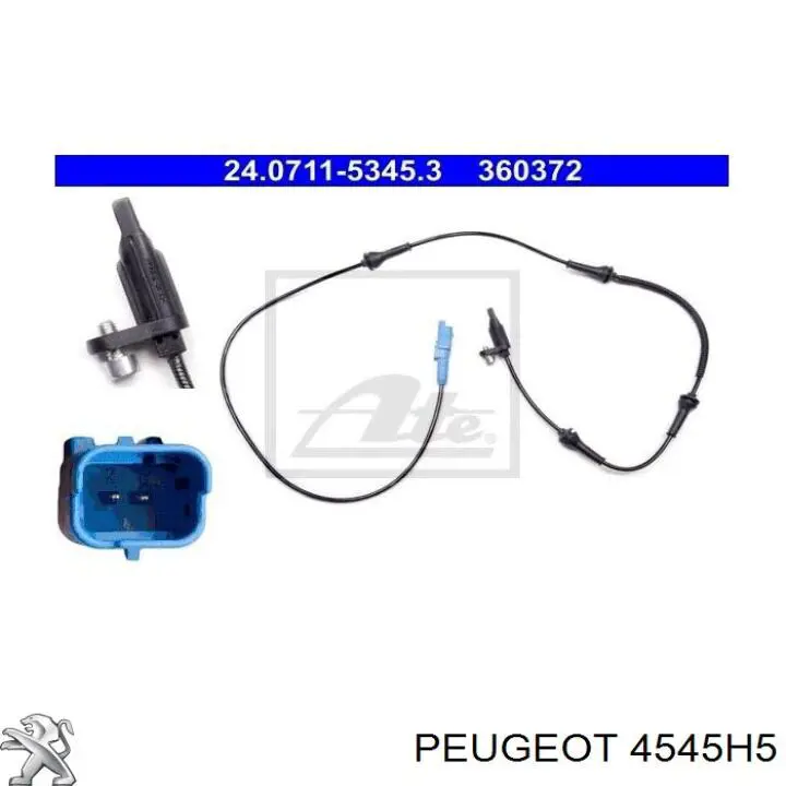Датчик АБС передній 4545H5 Peugeot/Citroen