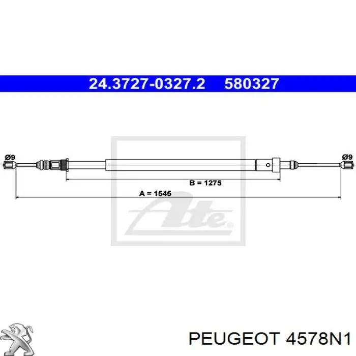  Peugeot/Citroen 4578N1 ціна, від 40.27 USD