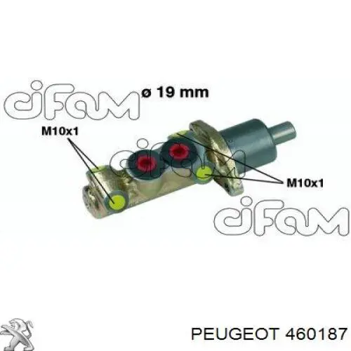 460187 Peugeot/Citroen циліндр гальмівний, головний