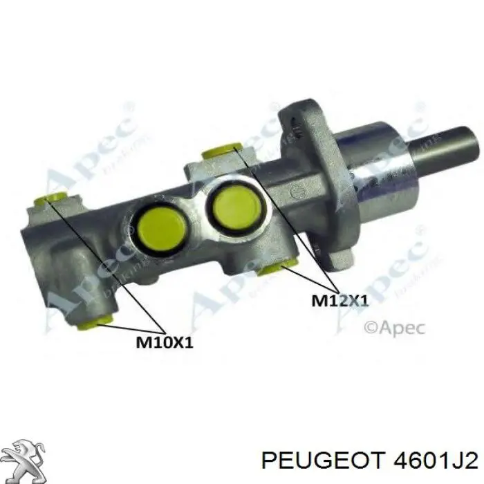 Циліндр головний гальма (Гідротормоз) Peugeot/Citroen 4601J2 ціна, від 41.13 USD