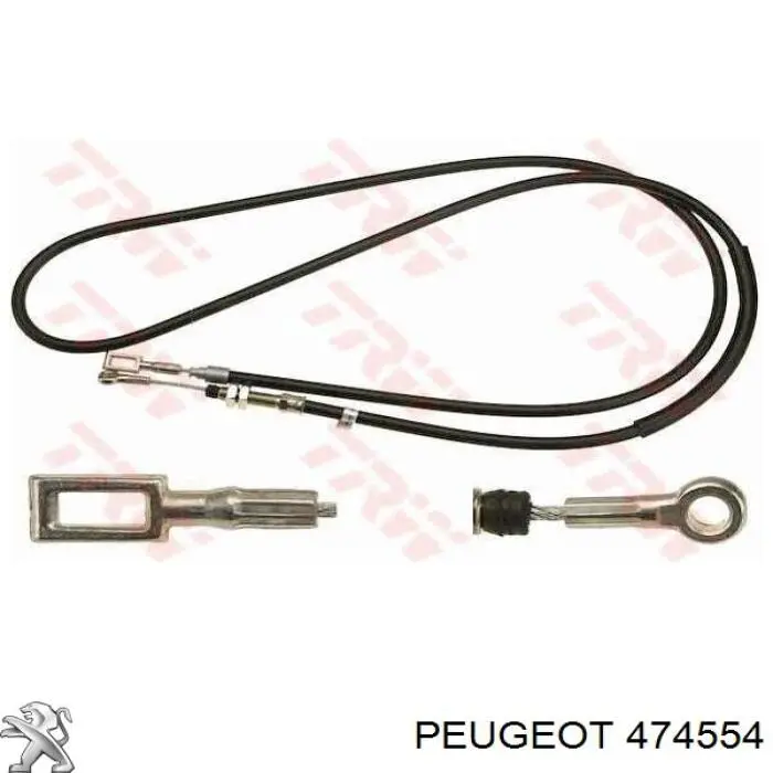 474554 Peugeot/Citroen Трос ручного гальма задній, правий/лівий