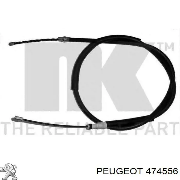 Купити 474556 Peugeot/Citroen Трос ручного гальма задній, правий