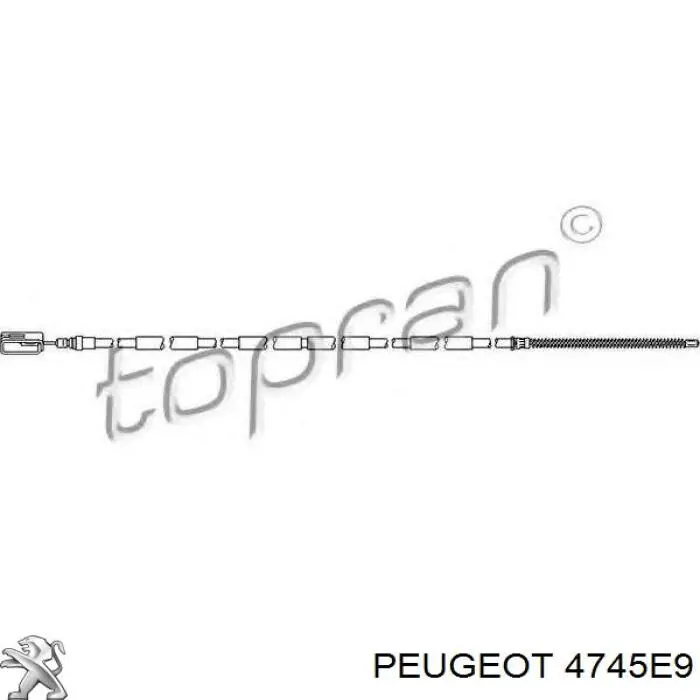 Трос ручного гальма передній 4745E9 Peugeot/Citroen