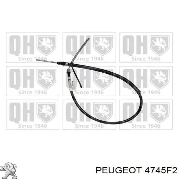 Трос стоянкового гальма задній лівий Peugeot/Citroen 4745F2 ціна, від 6.46 USD