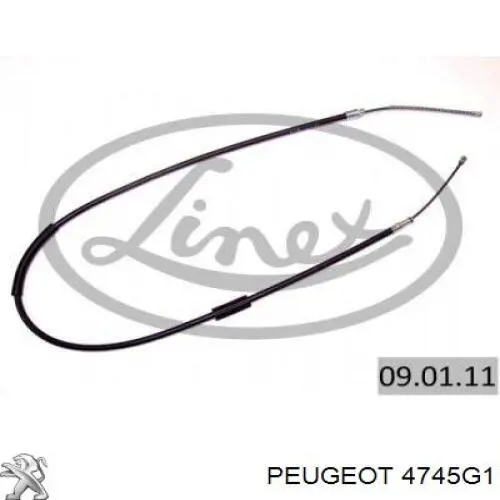 Купити 4745G1 Peugeot/Citroen Трос ручного гальма задній, правий