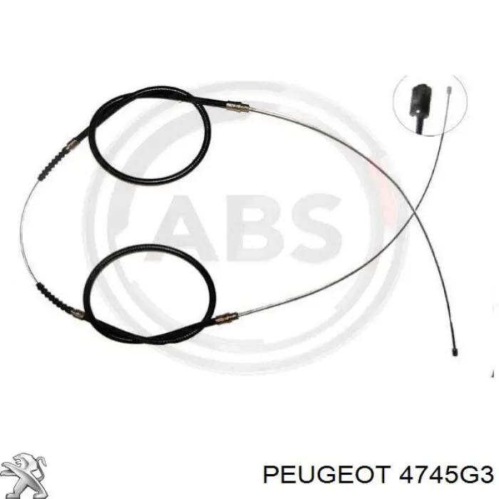 Купити 4745G3 Peugeot/Citroen Трос ручного гальма задній, правий/лівий
