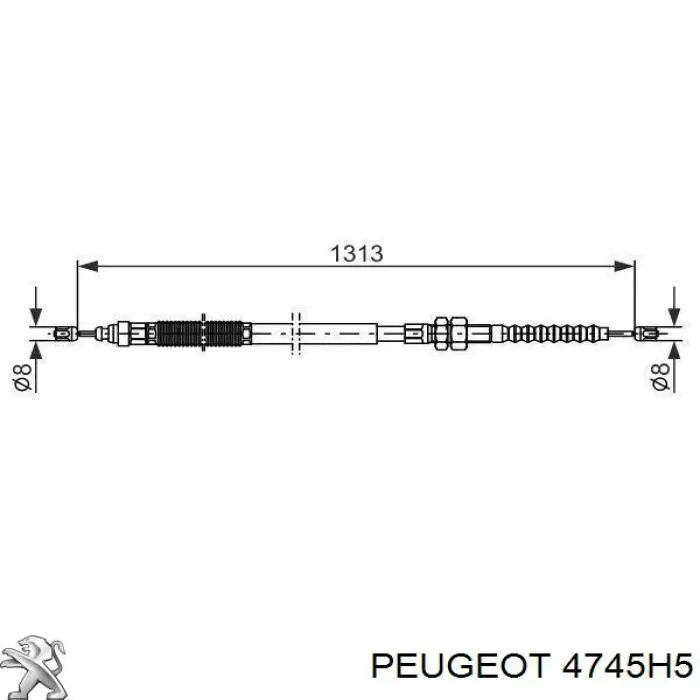 Трос стоянкового гальма задній лівий Adriauto 070264 ціна, від 19.39 USD